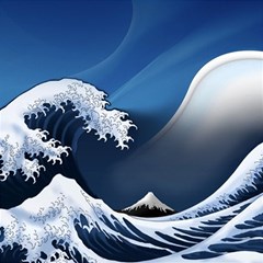 The Great Wave Off Kanagawa Play Mat (rectangle) by Grandong