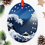 The Great Wave Off Kanagawa Oval Filigree Ornament (Two Sides) Back