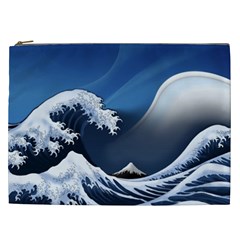 The Great Wave Off Kanagawa Cosmetic Bag (xxl) by Grandong