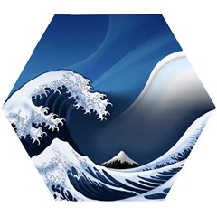 The Great Wave Off Kanagawa Wooden Puzzle Hexagon