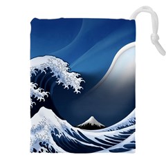 The Great Wave Off Kanagawa Drawstring Pouch (4xl)