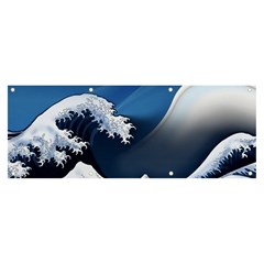 The Great Wave Off Kanagawa Banner And Sign 8  X 3  by Grandong