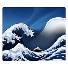 The Great Wave Off Kanagawa Premium Plush Fleece Blanket (small)