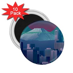 The Sun City Tokyo Japan Volcano Kyscrapers Building 2 25  Magnets (10 Pack) 