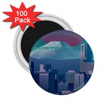 The Sun City Tokyo Japan Volcano Kyscrapers Building 2.25  Magnets (100 pack)  Front