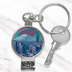 The Sun City Tokyo Japan Volcano Kyscrapers Building Nail Clippers Key Chain by Grandong