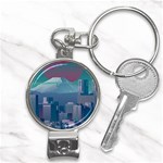 The Sun City Tokyo Japan Volcano Kyscrapers Building Nail Clippers Key Chain Front