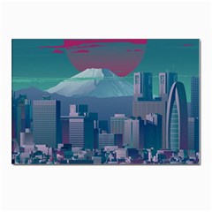 The Sun City Tokyo Japan Volcano Kyscrapers Building Postcards 5  X 7  (pkg Of 10) by Grandong