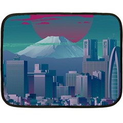 The Sun City Tokyo Japan Volcano Kyscrapers Building Fleece Blanket (mini)