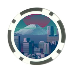 The Sun City Tokyo Japan Volcano Kyscrapers Building Poker Chip Card Guard (10 Pack)