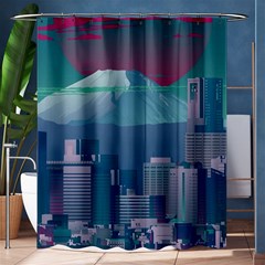 The Sun City Tokyo Japan Volcano Kyscrapers Building Shower Curtain 60  X 72  (medium)  by Grandong