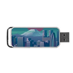 The Sun City Tokyo Japan Volcano Kyscrapers Building Portable Usb Flash (one Side) by Grandong