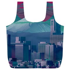 The Sun City Tokyo Japan Volcano Kyscrapers Building Full Print Recycle Bag (xl)