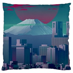 The Sun City Tokyo Japan Volcano Kyscrapers Building Standard Premium Plush Fleece Cushion Case (two Sides) by Grandong