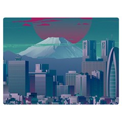 The Sun City Tokyo Japan Volcano Kyscrapers Building Premium Plush Fleece Blanket (extra Small) by Grandong