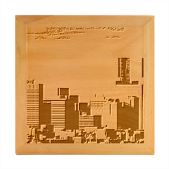 The Sun City Tokyo Japan Volcano Kyscrapers Building Wood Photo Frame Cube by Grandong