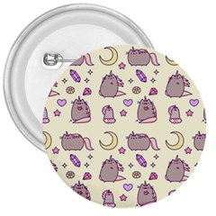 Beautiful Beauty Cartoon Cat 3  Buttons by Grandong