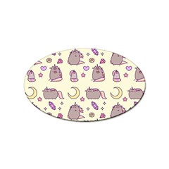 Beautiful Beauty Cartoon Cat Sticker Oval (10 Pack) by Grandong