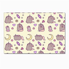 Beautiful Beauty Cartoon Cat Postcards 5  X 7  (pkg Of 10) by Grandong