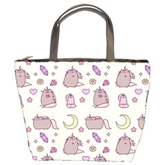 Beautiful Beauty Cartoon Cat Bucket Bag by Grandong