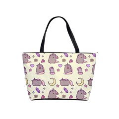 Beautiful Beauty Cartoon Cat Classic Shoulder Handbag by Grandong