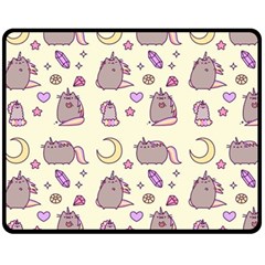 Beautiful Beauty Cartoon Cat Fleece Blanket (medium) by Grandong