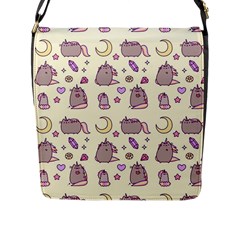 Beautiful Beauty Cartoon Cat Flap Closure Messenger Bag (l) by Grandong