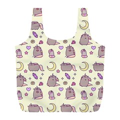 Beautiful Beauty Cartoon Cat Full Print Recycle Bag (l) by Grandong