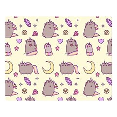 Beautiful Beauty Cartoon Cat Two Sides Premium Plush Fleece Blanket (large) by Grandong