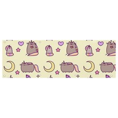 Beautiful Beauty Cartoon Cat Banner And Sign 9  X 3  by Grandong