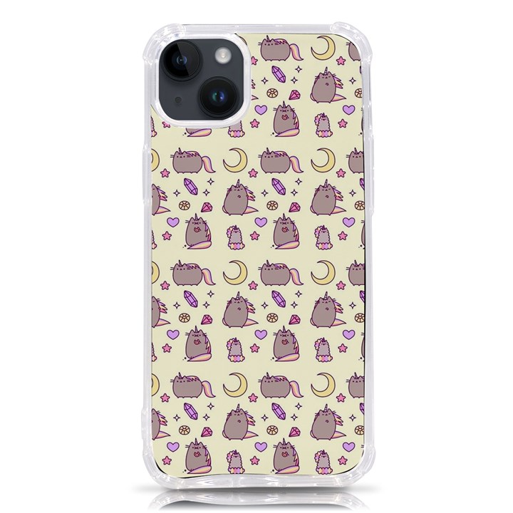 Beautiful Beauty Cartoon Cat iPhone 14 Plus TPU UV Print Case