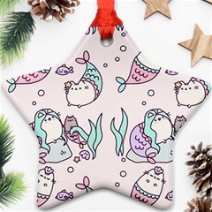 Cartoon Cat Cute Animal Design Drawing Illustration Kawaii Ornament (star) by Grandong