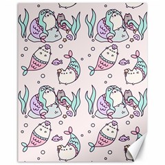 Cartoon Cat Cute Animal Design Drawing Illustration Kawaii Canvas 11  X 14 