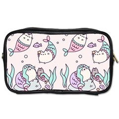 Cartoon Cat Cute Animal Design Drawing Illustration Kawaii Toiletries Bag (two Sides) by Grandong