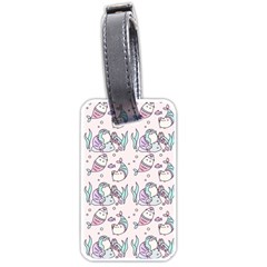 Cartoon Cat Cute Animal Design Drawing Illustration Kawaii Luggage Tag (one Side) by Grandong