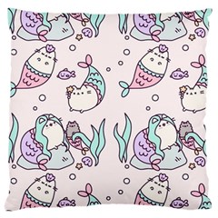 Cartoon Cat Cute Animal Design Drawing Illustration Kawaii Large Cushion Case (two Sides)