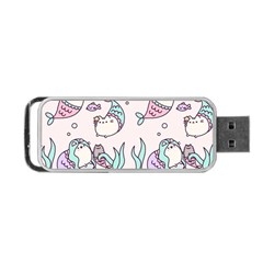 Cartoon Cat Cute Animal Design Drawing Illustration Kawaii Portable Usb Flash (one Side) by Grandong