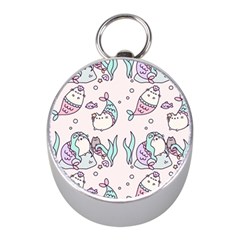 Cartoon Cat Cute Animal Design Drawing Illustration Kawaii Mini Silver Compasses by Grandong