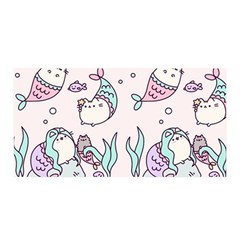 Cartoon Cat Cute Animal Design Drawing Illustration Kawaii Satin Wrap 35  X 70  by Grandong