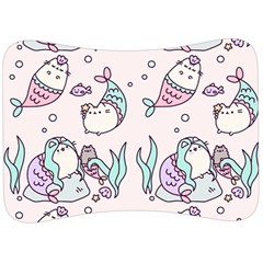 Cartoon Cat Cute Animal Design Drawing Illustration Kawaii Velour Seat Head Rest Cushion by Grandong