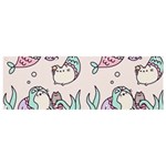 Cartoon Cat Cute Animal Design Drawing Illustration Kawaii Banner and Sign 9  x 3  Front