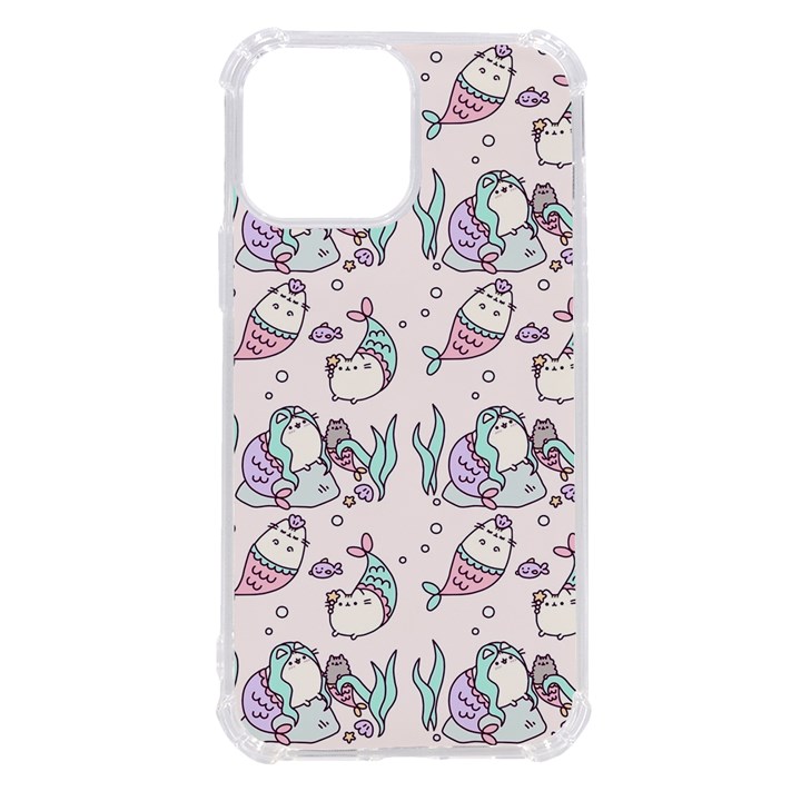 Cartoon Cat Cute Animal Design Drawing Illustration Kawaii iPhone 13 Pro Max TPU UV Print Case