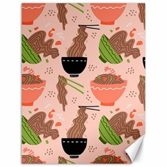 Doodle Yakisoba Seamless Pattern Background Cartoon Japanese Street Food Canvas 12  X 16  by Grandong