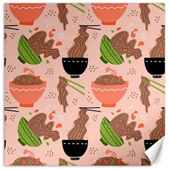 Doodle Yakisoba Seamless Pattern Background Cartoon Japanese Street Food Canvas 20  X 20 