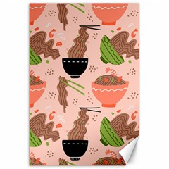 Doodle Yakisoba Seamless Pattern Background Cartoon Japanese Street Food Canvas 20  X 30  by Grandong