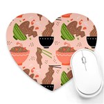 Doodle Yakisoba Seamless Pattern Background Cartoon Japanese Street Food Heart Mousepad Front