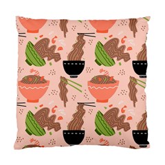 Doodle Yakisoba Seamless Pattern Background Cartoon Japanese Street Food Standard Cushion Case (two Sides) by Grandong