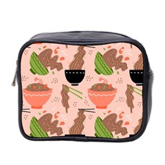 Doodle Yakisoba Seamless Pattern Background Cartoon Japanese Street Food Mini Toiletries Bag (two Sides) by Grandong