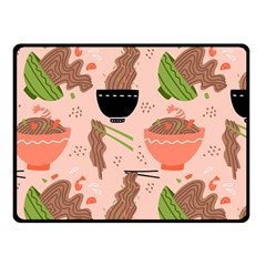 Doodle Yakisoba Seamless Pattern Background Cartoon Japanese Street Food Fleece Blanket (small) by Grandong