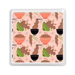 Doodle Yakisoba Seamless Pattern Background Cartoon Japanese Street Food Memory Card Reader (square) by Grandong